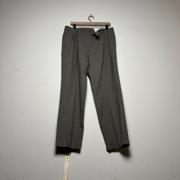Polo Ralph Lauren Wool Blend Trousers Slacks Pant Men 36x30 Brown Formal Classic - Picture 1 of 16